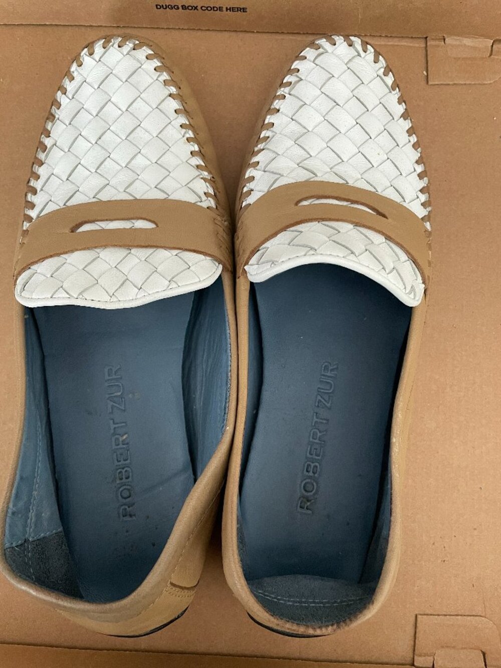 Robert Zur Petra Shell and White Glove Combo Loafers